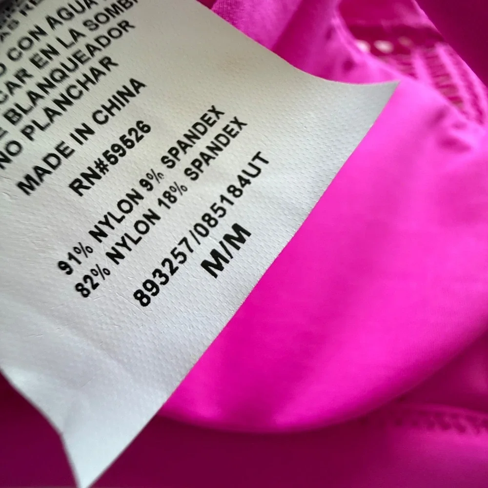 BECCA by Rebecca Virtue Fuchsia Pink Mesh Halter Bikini Set‎ Medium NWT